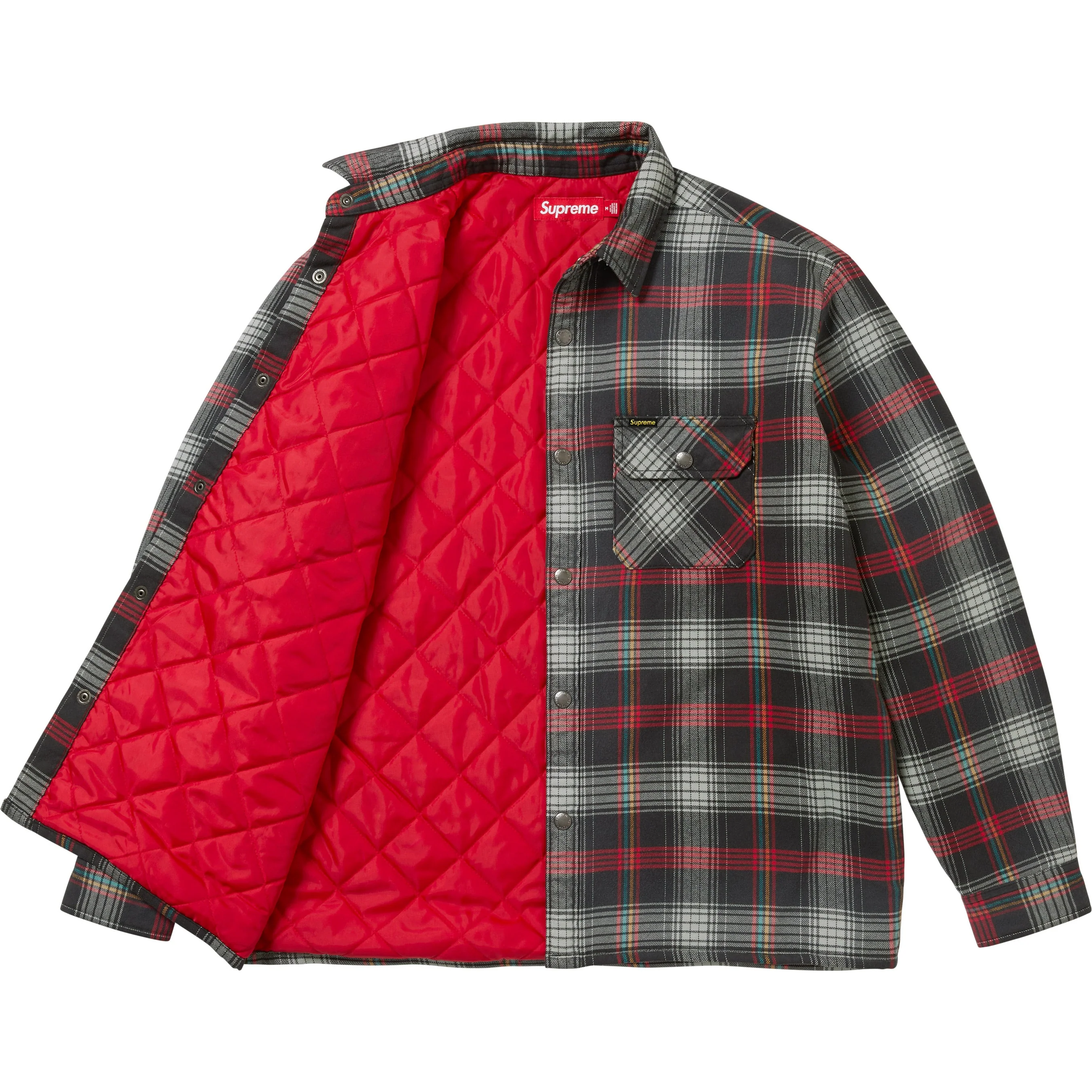 Quilted Lined Flannel Snap Shirt view 12